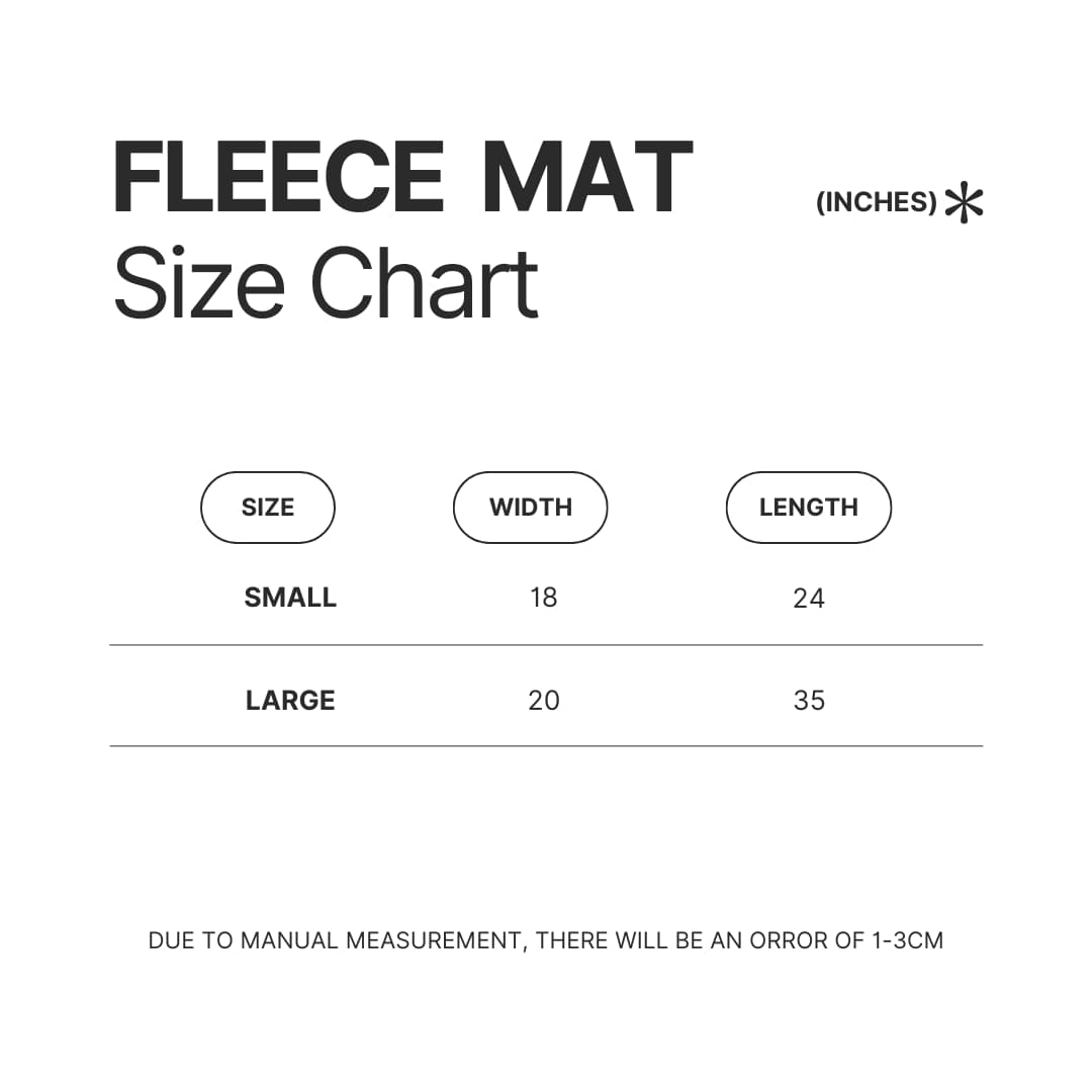 Fleece Mat Size Chart - Link Click Shop