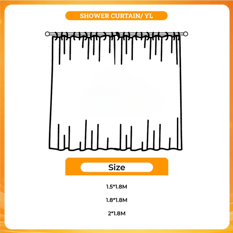 3D shower curtain - Link Click Shop