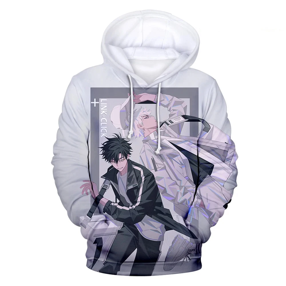 Link Click Grey 3D Hoodie