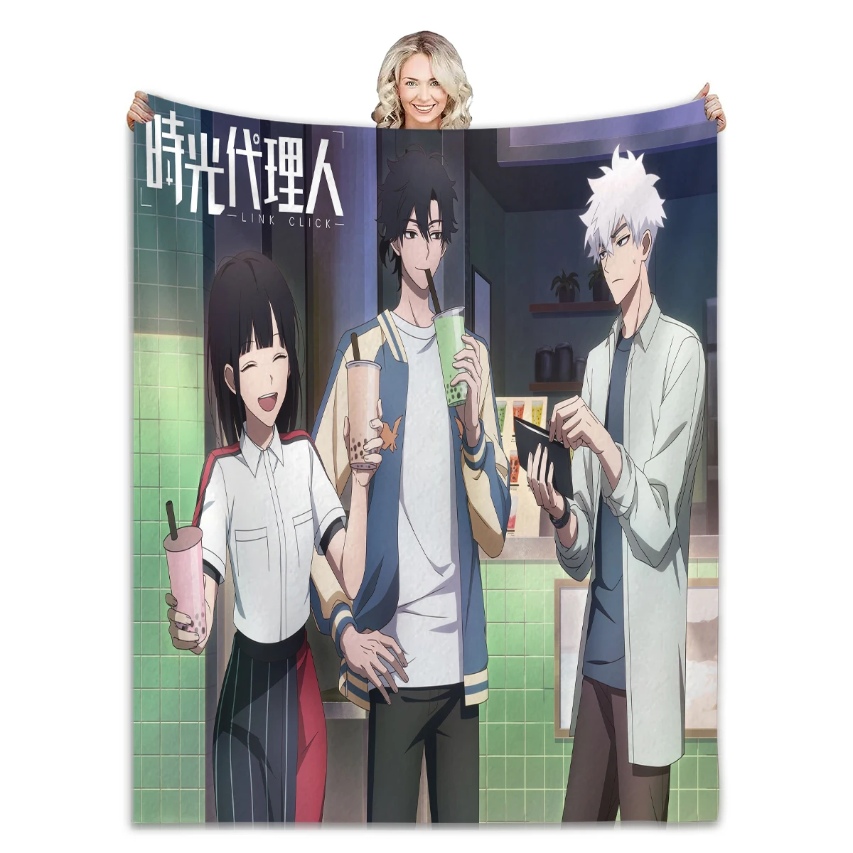 Anime Link Click Drink Milk Tea Blanket