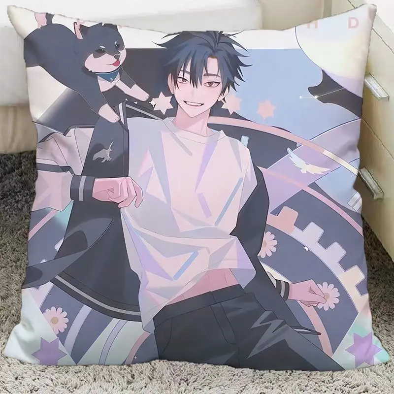 Anime Link Click Cheng With Cat Throw Pillow