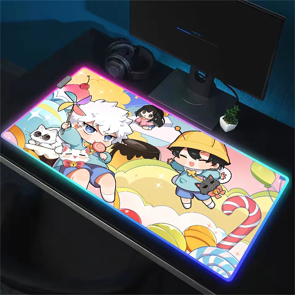 Link Click Chibi Characters RGB Mouse Pad
