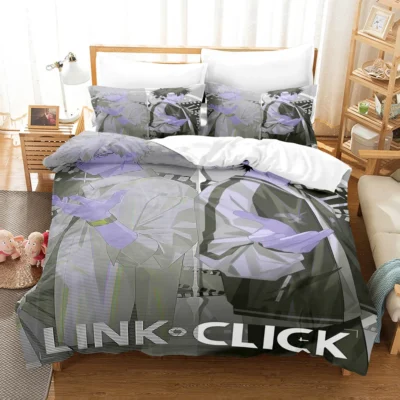 Link Click Grey Bedding Set