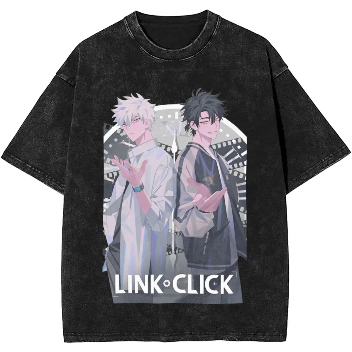Link Click Cute Couple Mineral Wash T-Shirt