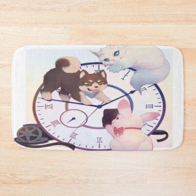 Link Click Clock Buddies Bath Mat