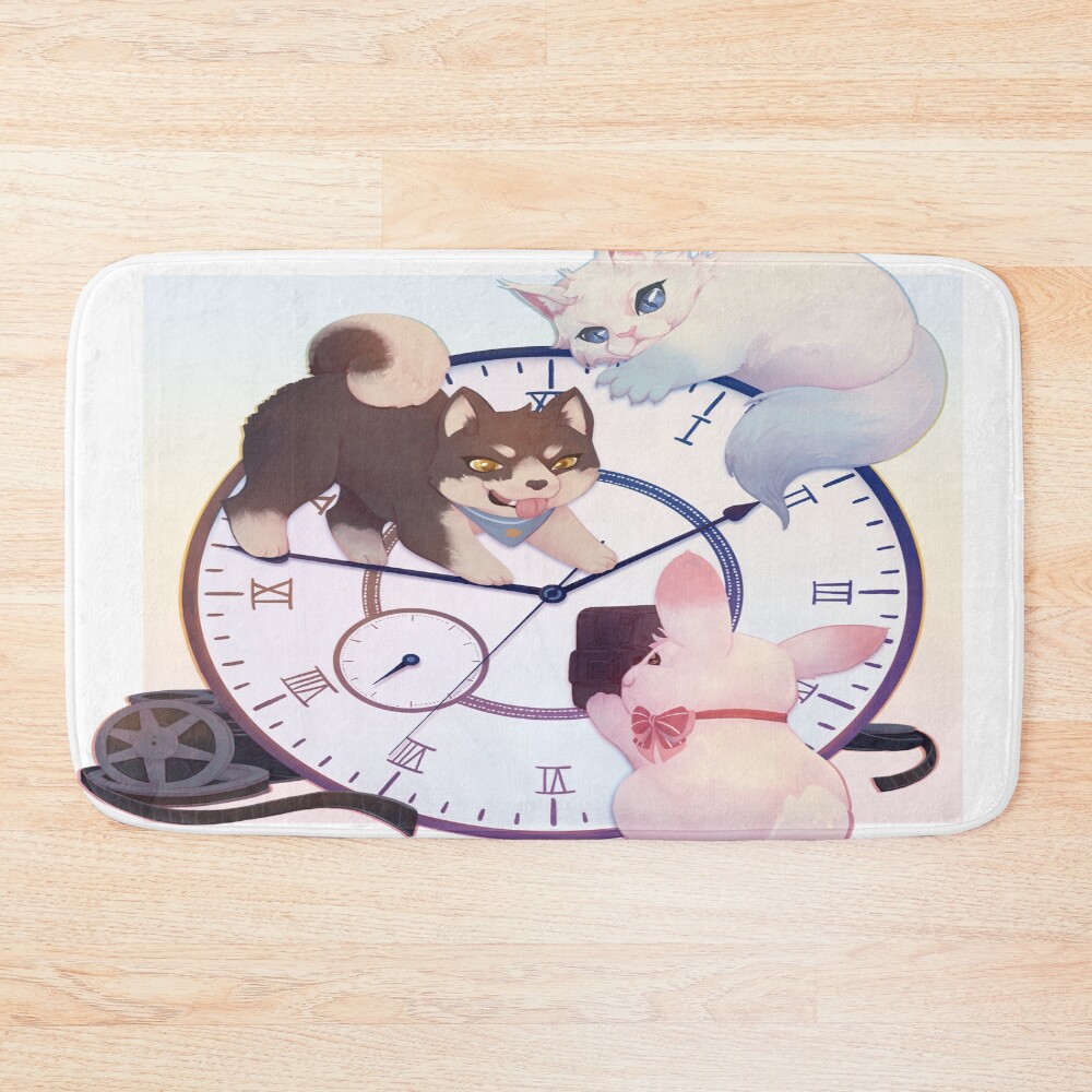 Link Click Clock Buddies Bath Mat