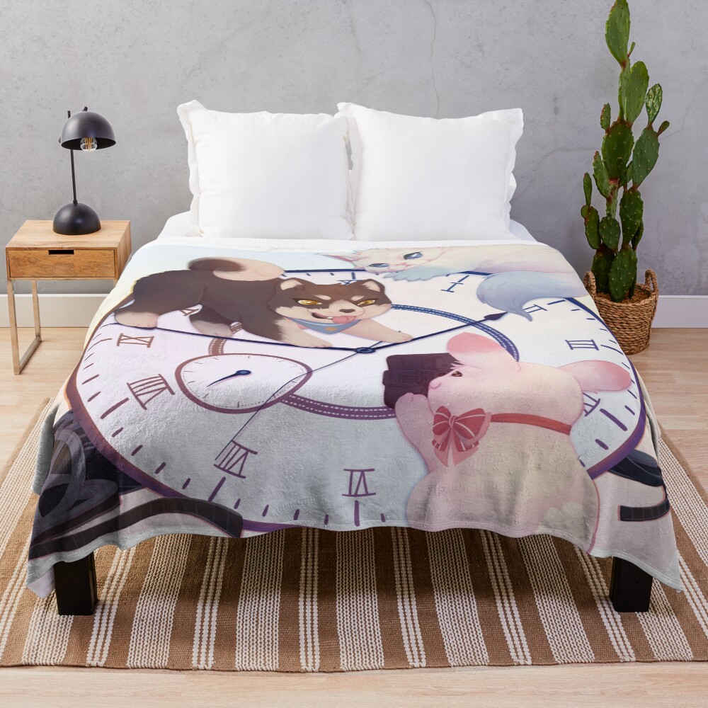 Link Click Clock Buddies Throw Blanket