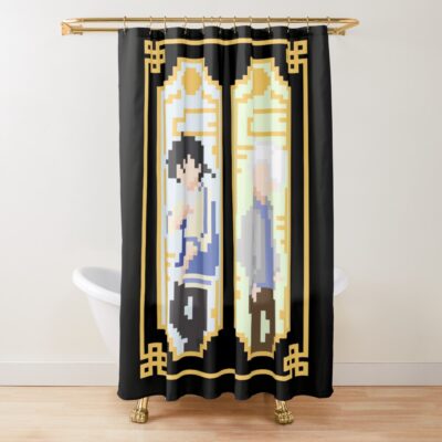 Link Click Linked Duo Shower Curtain