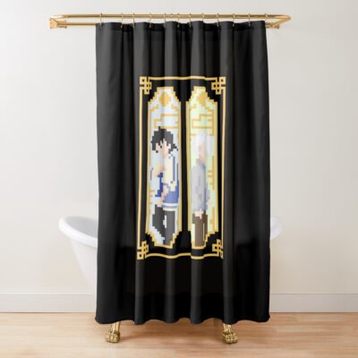 Retro Link Click Linked Duo Shower Curtain